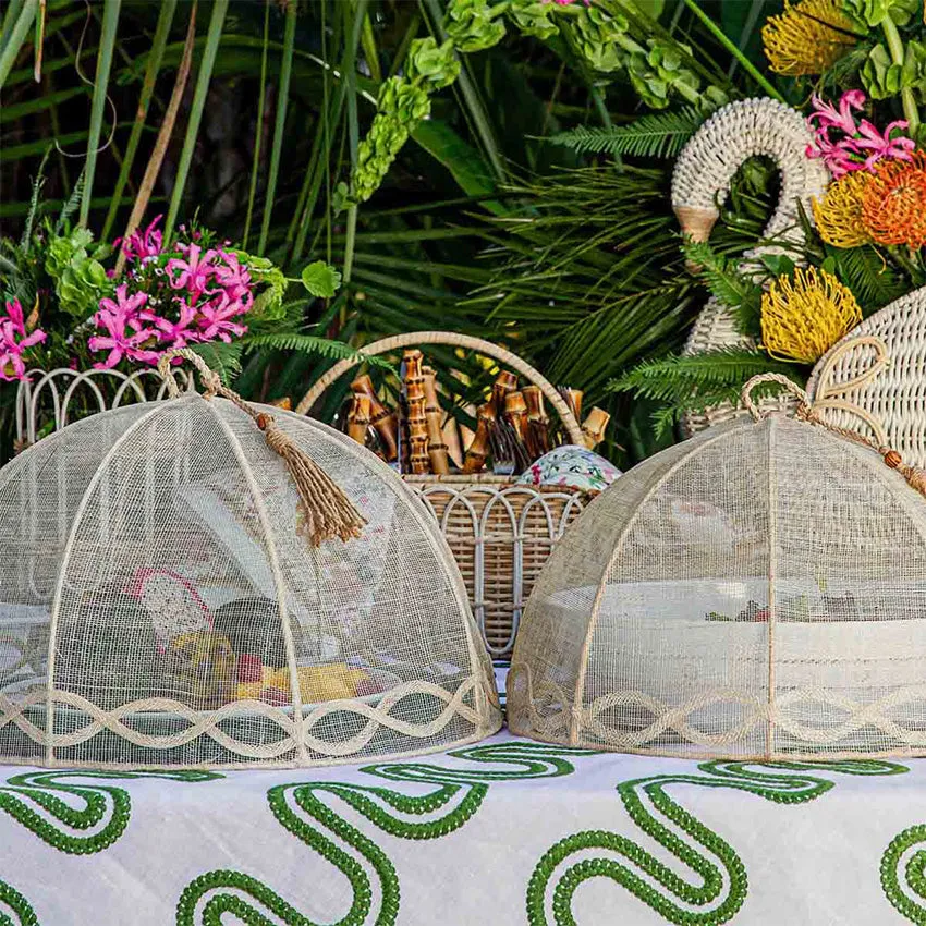 Juliska | Tuileries Garden Mesh Round Food Cover Set of 2 - Natural