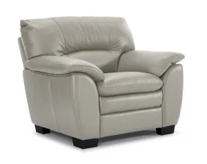 Kendrick Leather Chair - Silver Grey