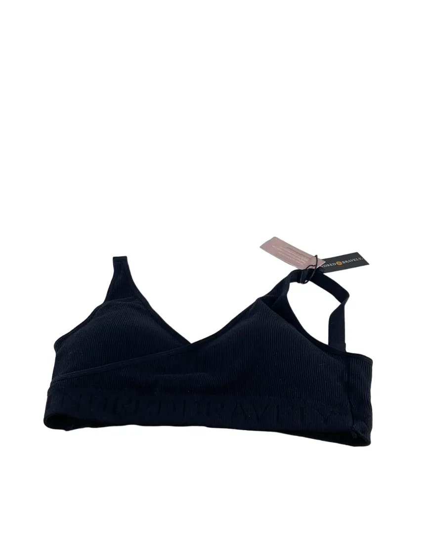 Kindred Bravely Sublime Adjustable Crossover Nursing & Lounge Bra, Medium, Black