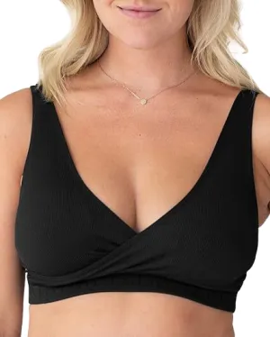 Kindred Bravely Sublime Adjustable Crossover Nursing & Lounge Bra, Medium, Black