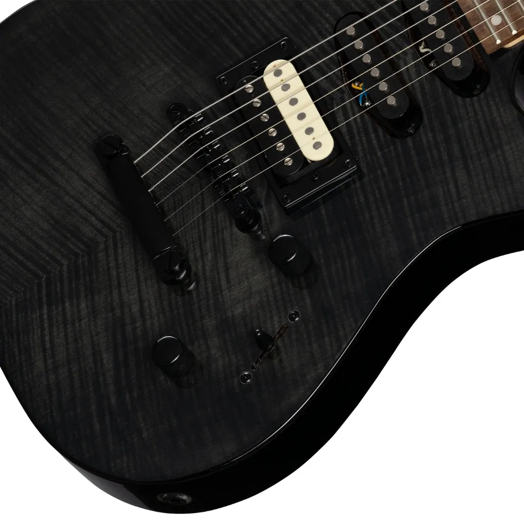 Kramer Striker Figured Stoptail Electric Guitar - Transparent Black