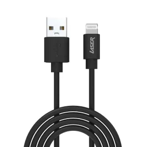 Laser 2m MFi Lightning to USB-A Cable 2 Pack Black/Black