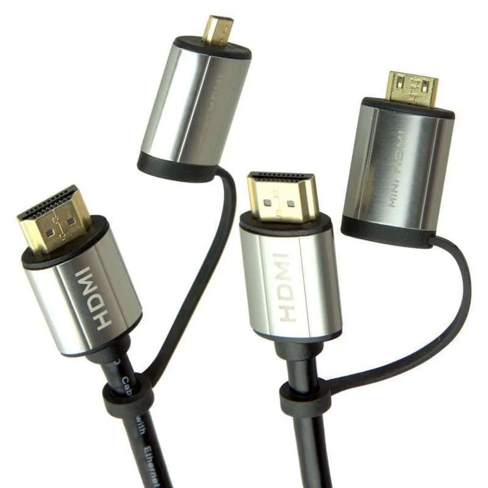 Laser 4K HDMI Cable w/ Mini HDMI Adapter 1.8m