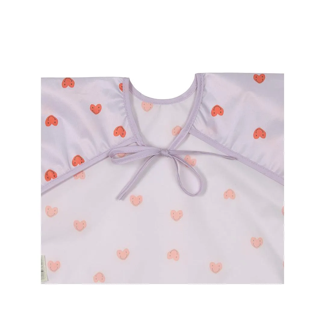 Lassig Long Sleeve Bibs 2pcs - Happy Rascals - Heart Lavender