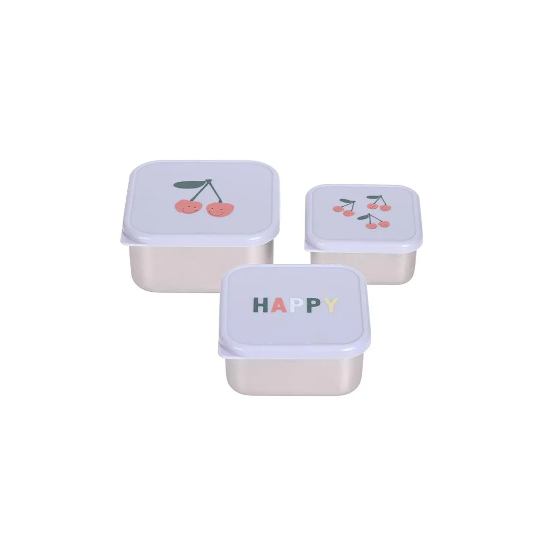 Lassig Snackbox Stainless Steel - Happy Fruits - Cherry