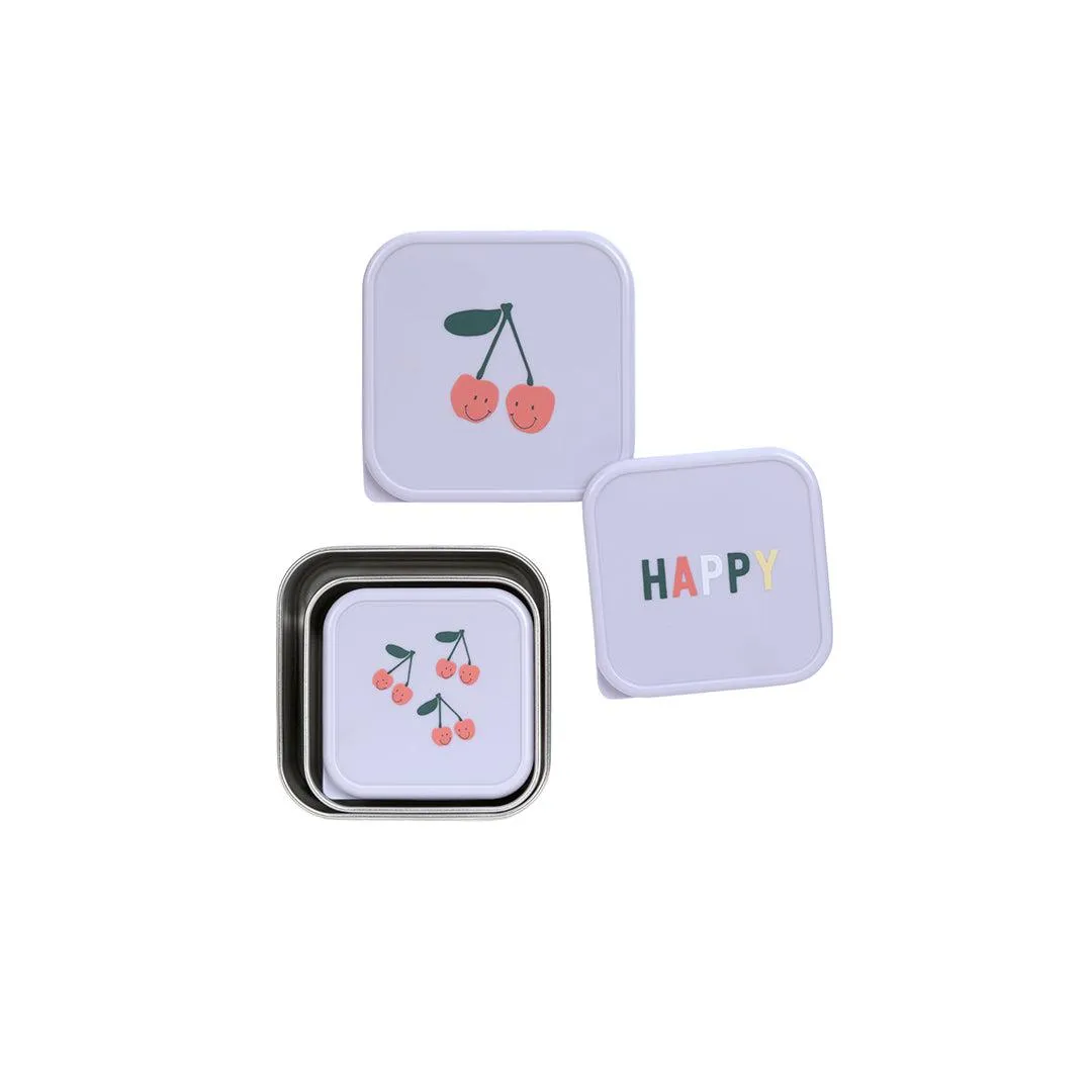 Lassig Snackbox Stainless Steel - Happy Fruits - Cherry