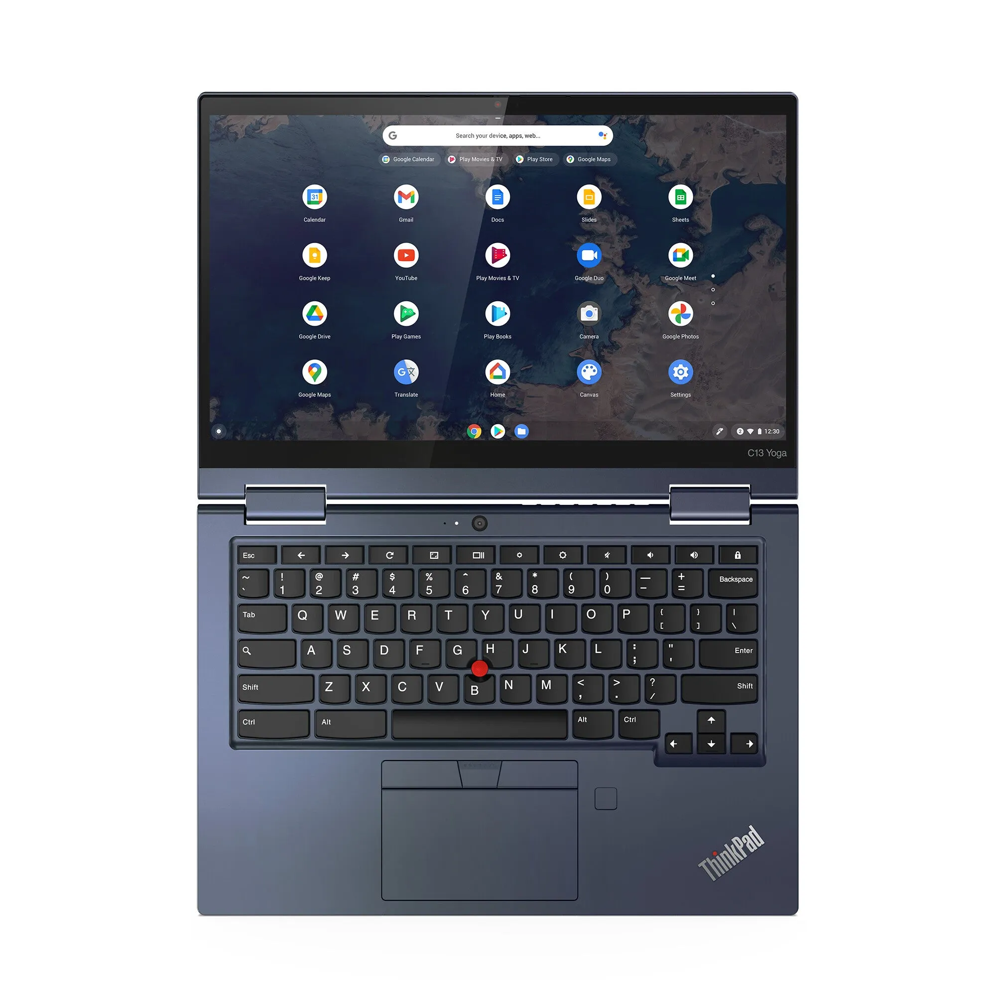 Lenovo ThinkPad C13 Yoga 13.3" Chromebook - AMD Athlon Gold 3150C, 4GB RAM, 64GB eMMC, Touchscreen, ChromeOS, Blue