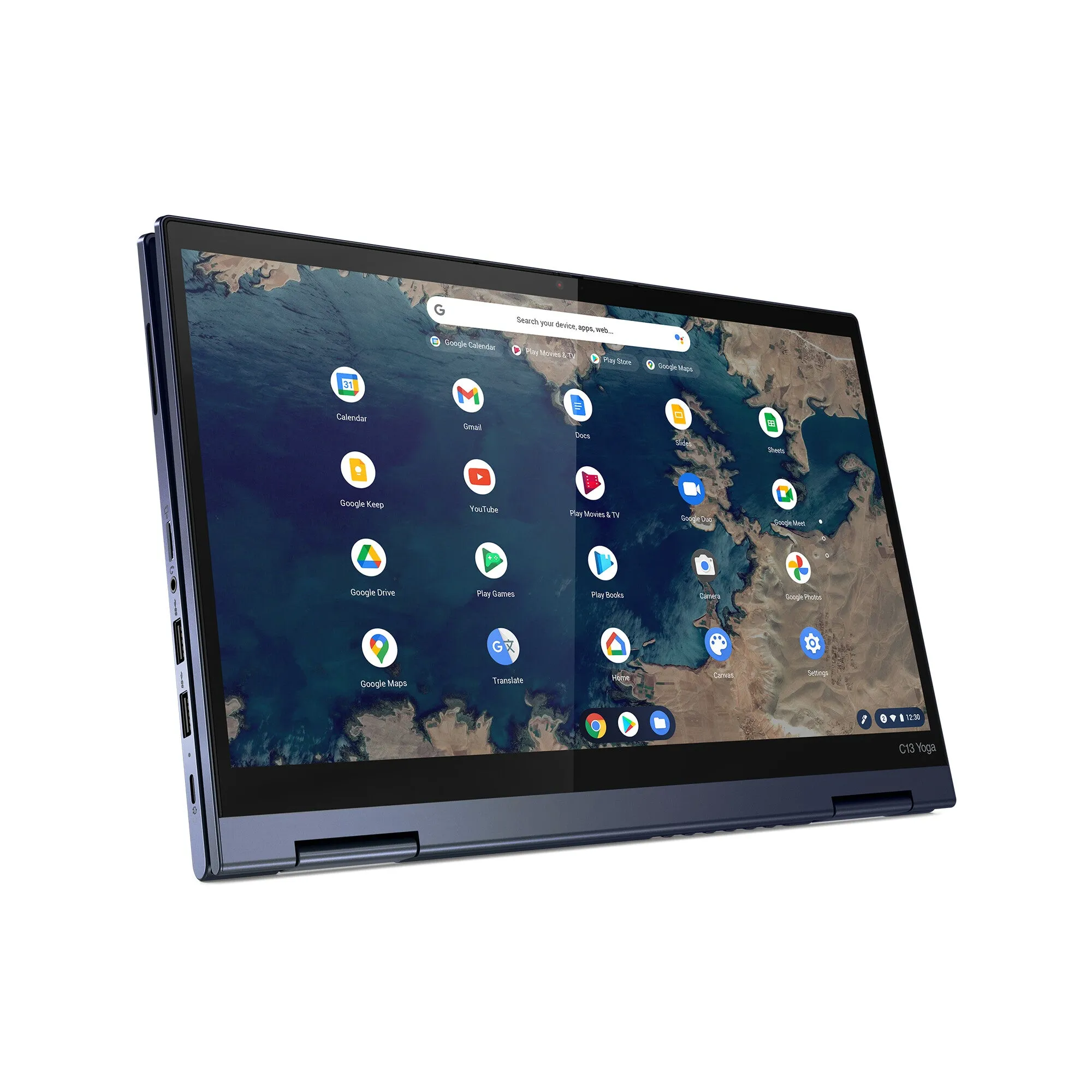 Lenovo ThinkPad C13 Yoga 13.3" Chromebook - AMD Athlon Gold 3150C, 4GB RAM, 64GB eMMC, Touchscreen, ChromeOS, Blue