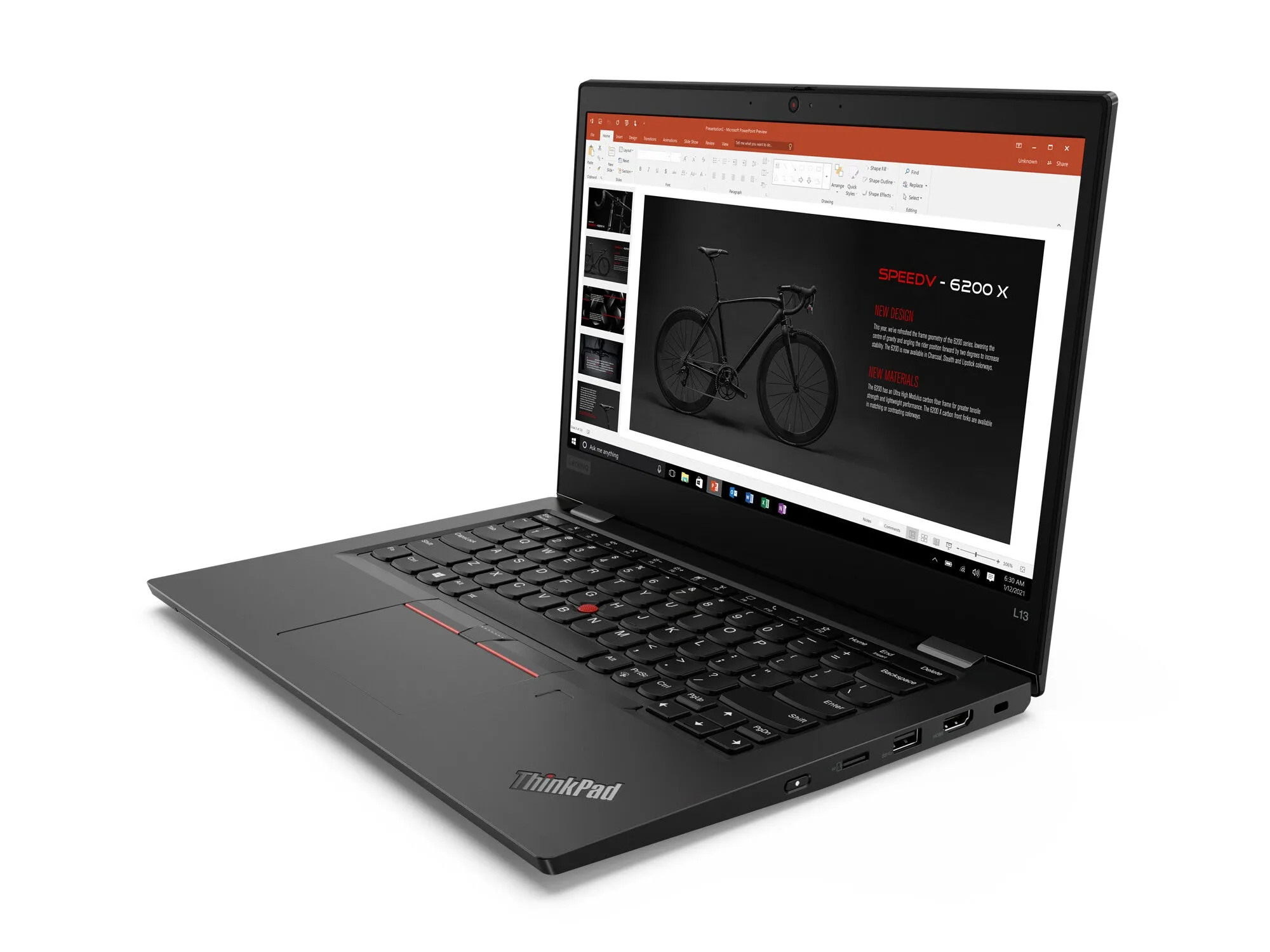Lenovo ThinkPad L13 G2 13.3" Laptop - AMD Ryzen 5 PRO 5650U, 8GB RAM, 256GB SSD, Windows 10 Pro, Black