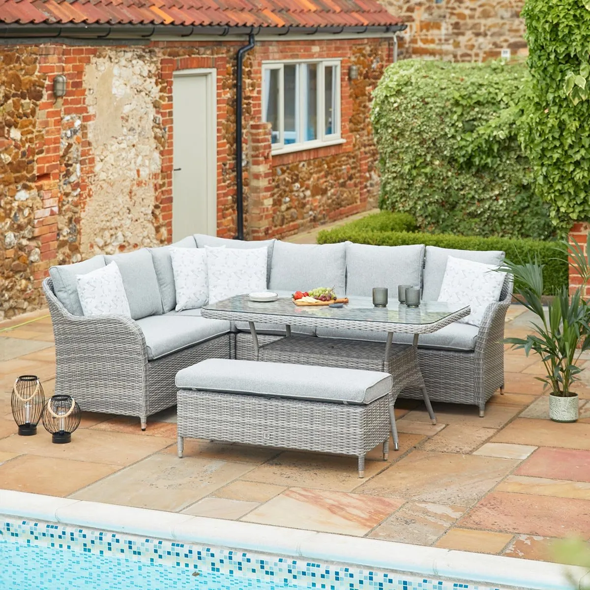 LG Outdoor Monte Carlo Stone Rectangular Dining Modular