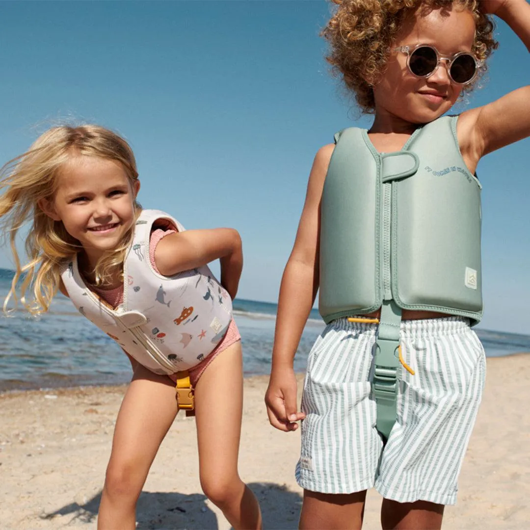 Liewood Dove Swim Vest - Waves / Peppermint
