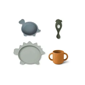 Liewood Vivi Silicone Set - Dino - Blue Multi Mix