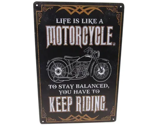 LIFE IS LIKE A MOTORCYCLE-A4 WALL ART