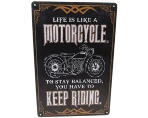 LIFE IS LIKE A MOTORCYCLE-A4 WALL ART