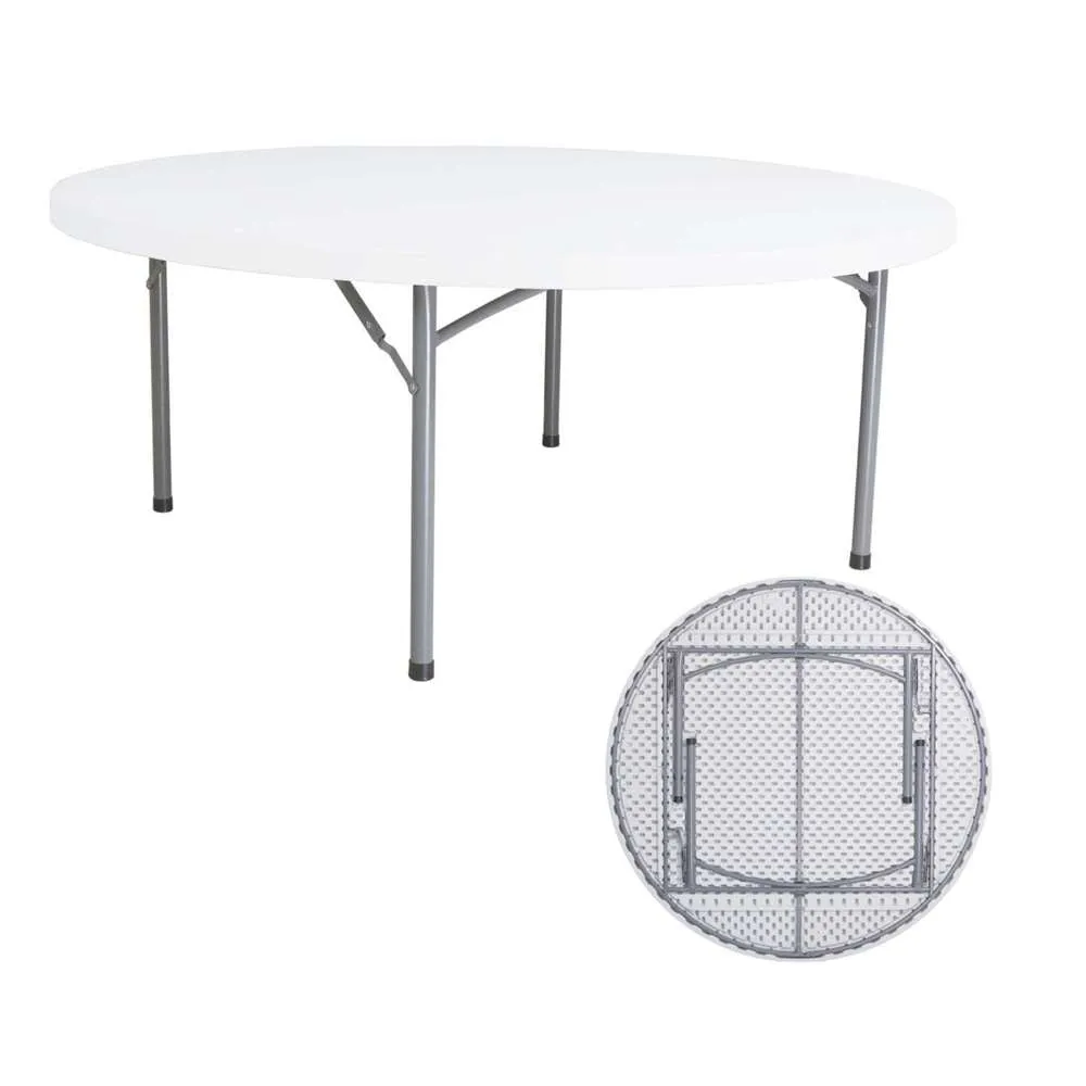 Lifestyle Folding Table Round 6ft  White