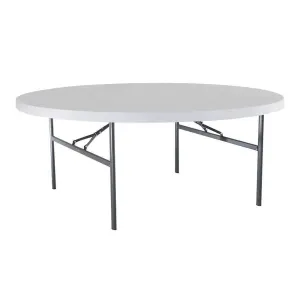 Lifestyle Folding Table Round 6ft  White