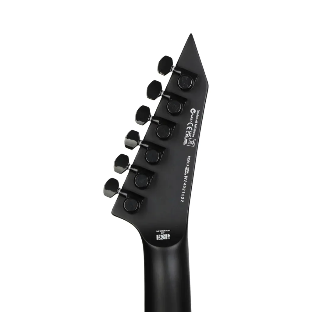 LTD EX Black Metal Electric Guitar - Black Satin