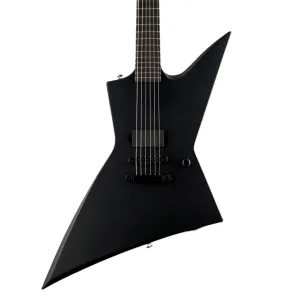 LTD EX Black Metal Electric Guitar - Black Satin