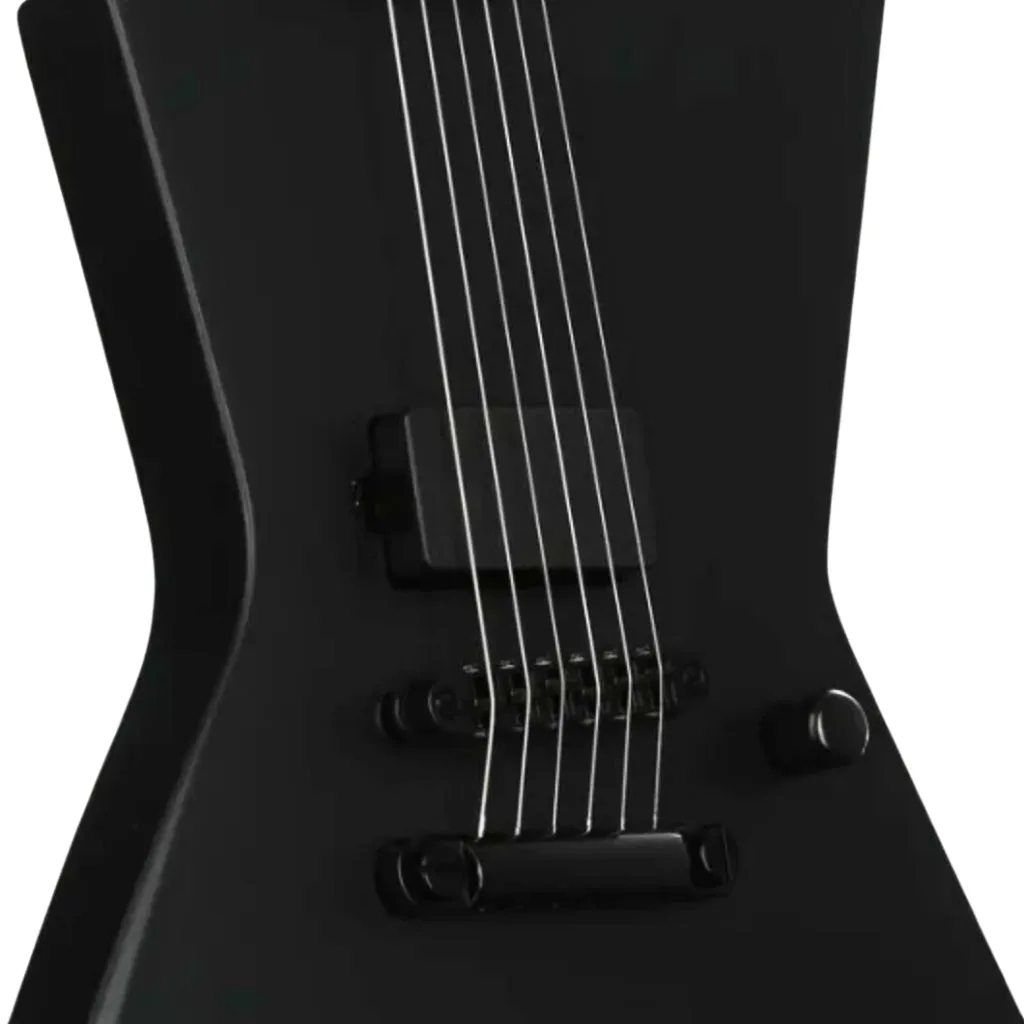 LTD EX Black Metal Electric Guitar - Black Satin