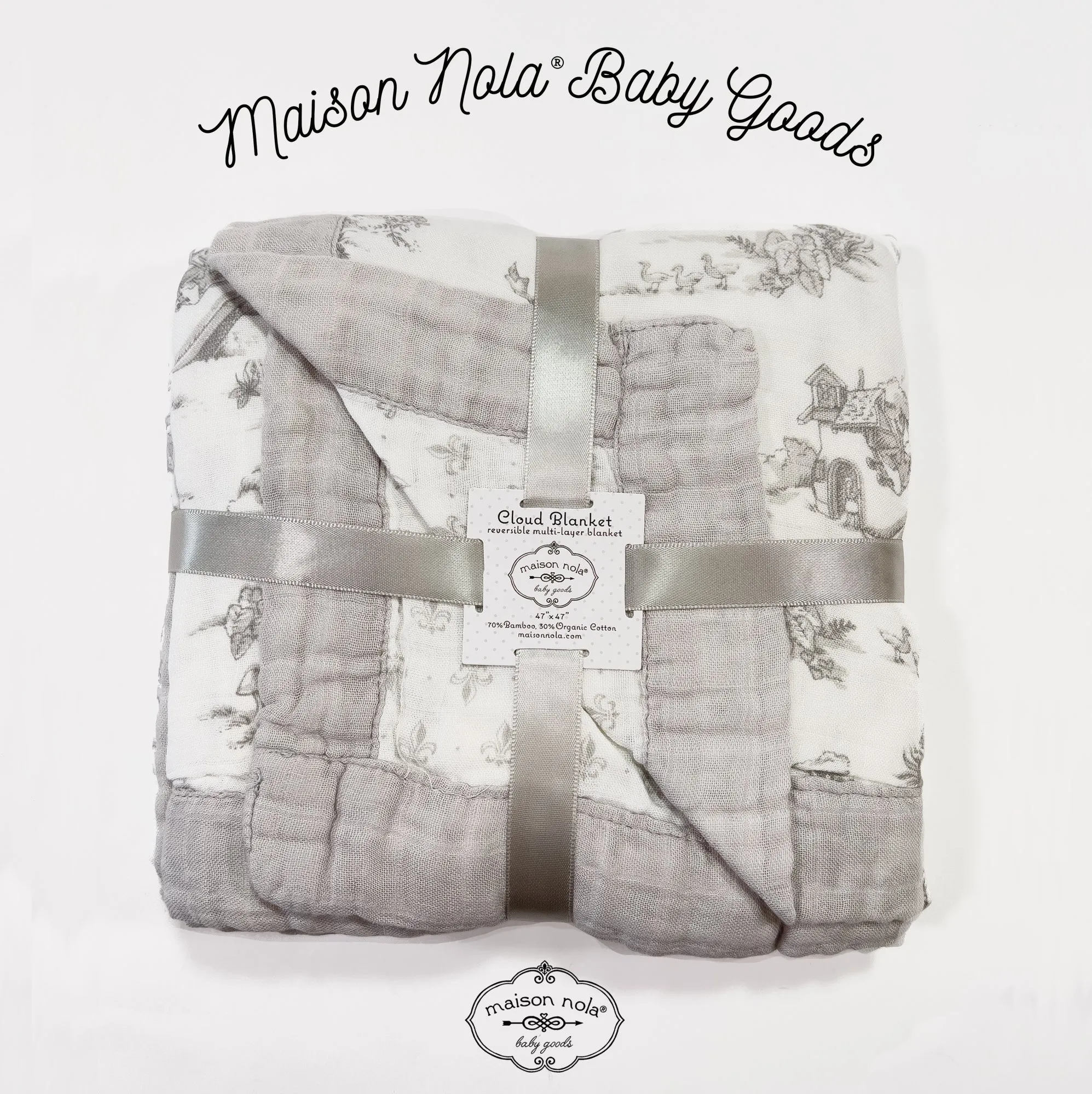 Maison Nola Storyland Cloud Blanket | Toile Grey