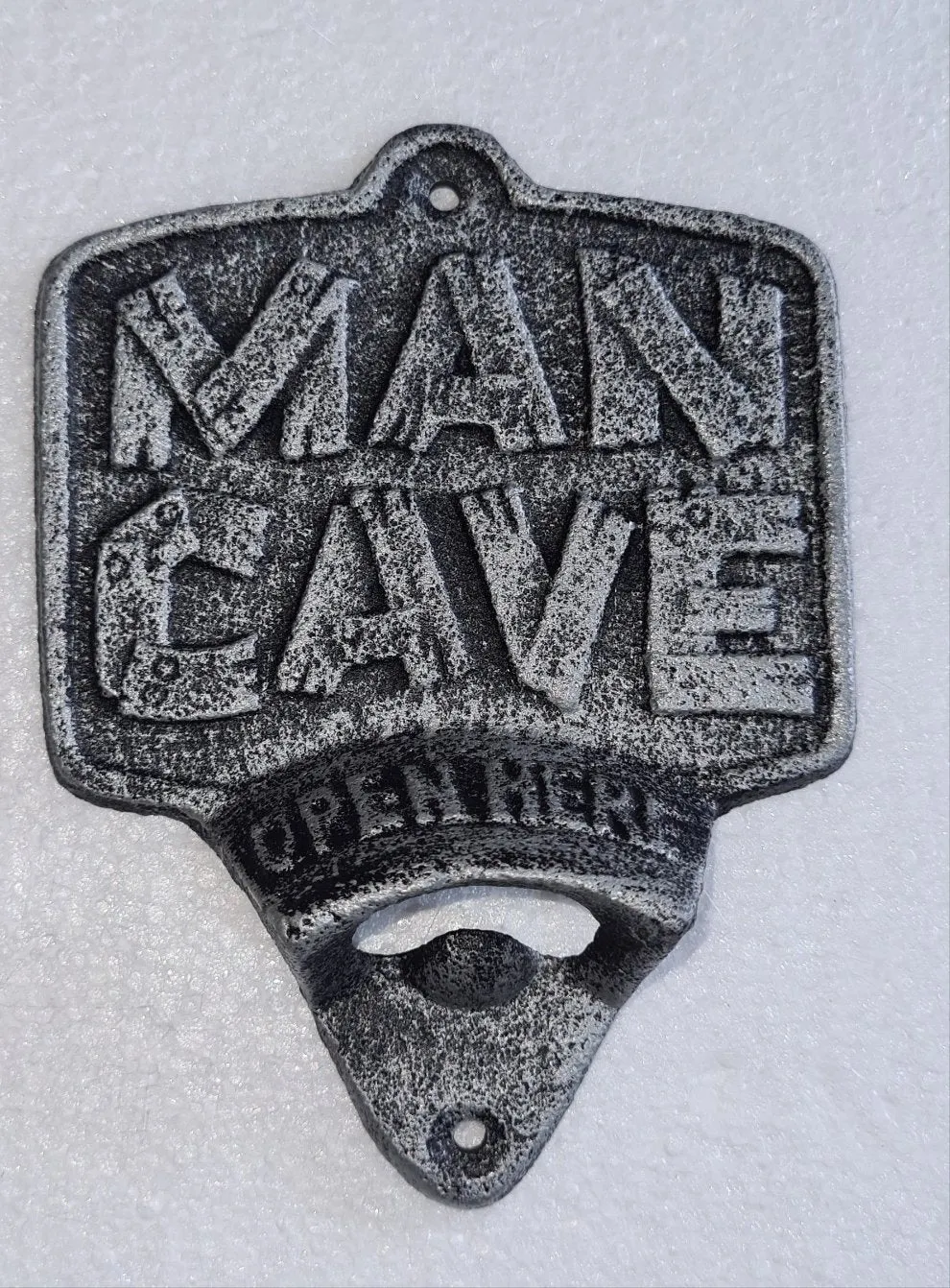 MAN CAVE METAL BOTTLE OPENER
