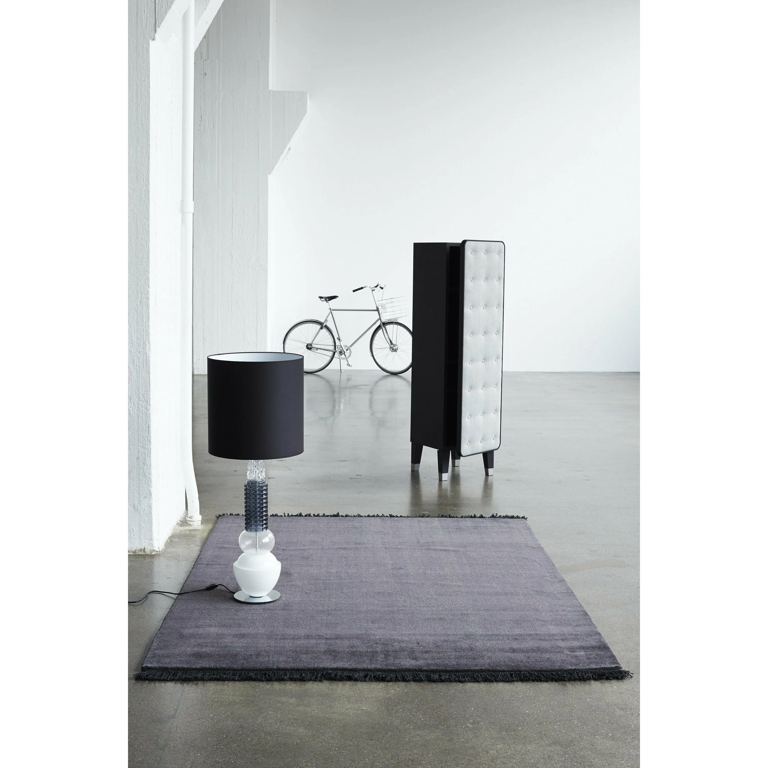 Massimo Earth Bamboo Rug Charcoal Without Fringes, 200x300 Cm