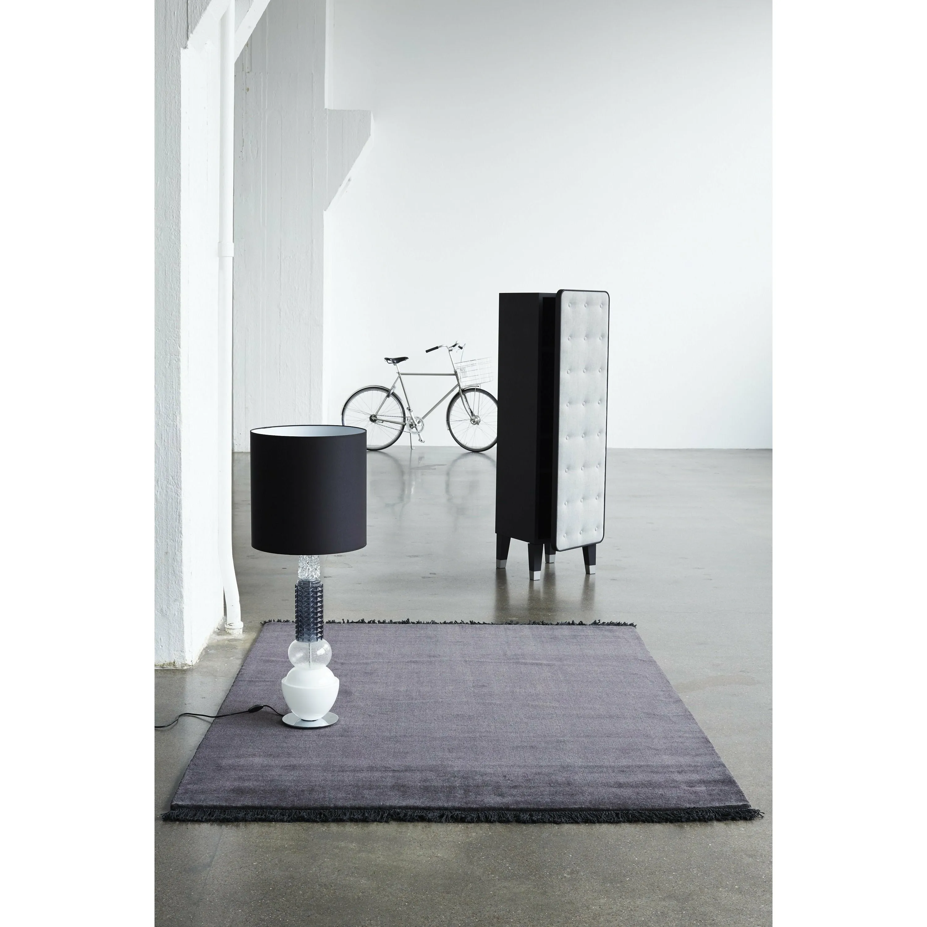 Massimo Earth Bamboo Rug Charcoal Without Fringes, 250x300 Cm