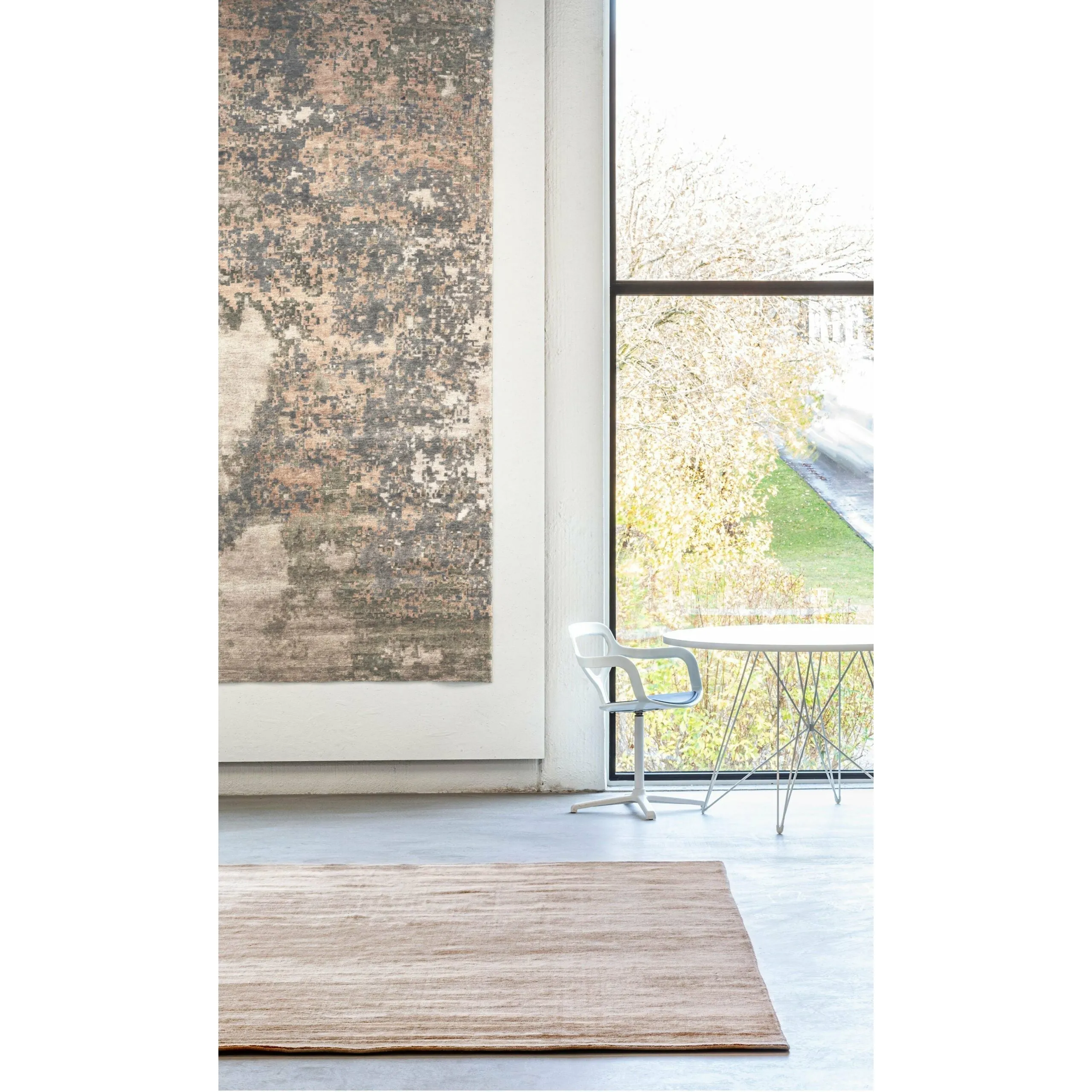 Massimo Earth Bamboo Rug Nougat Rose, ø 240 Cm