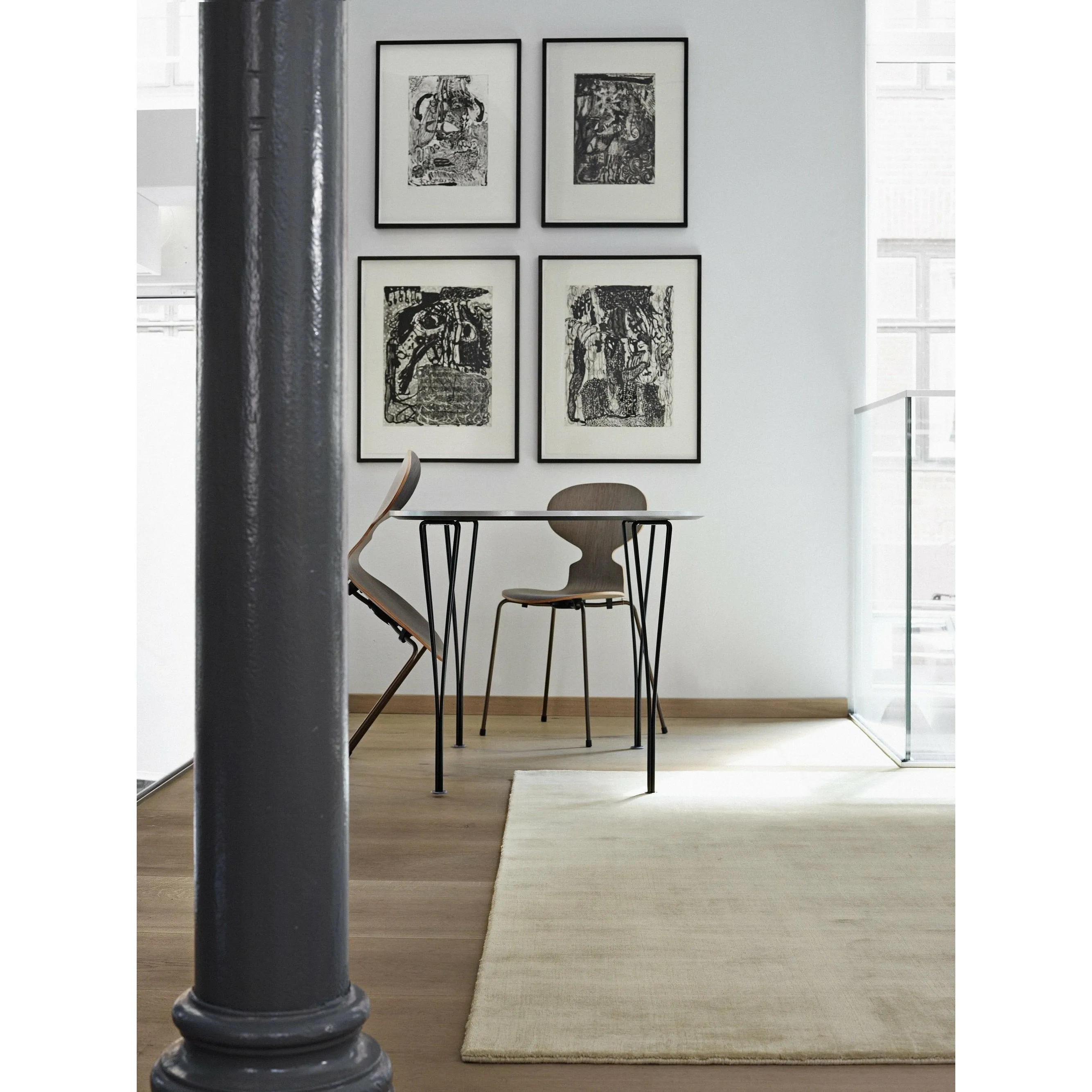 Massimo Earth Bamboo Rug Soft Grey, 170x240 Cm