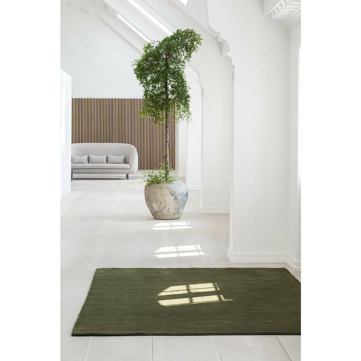 Massimo Earth Rug Moss Green, 200x300 Cm