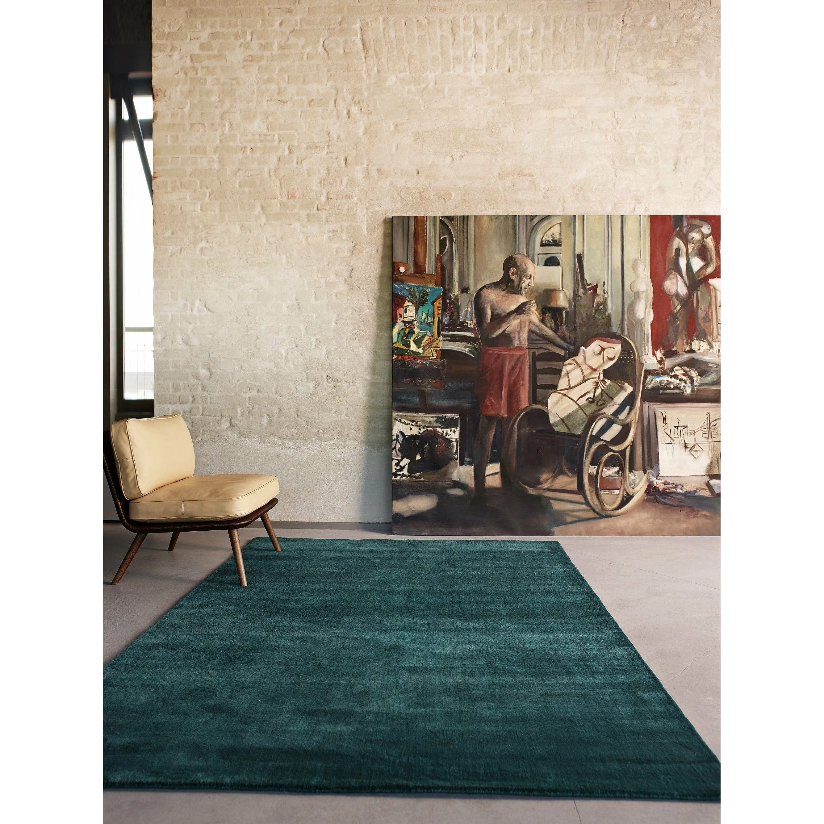 Massimo Earth Rug Sea Green, 170x240 Cm