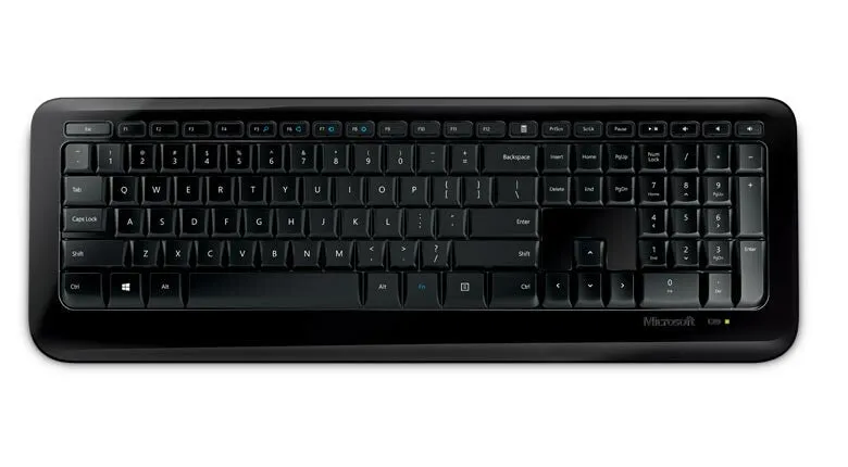 Microsoft 850 keyboard Universal RF Wireless QWERTY UK English Black