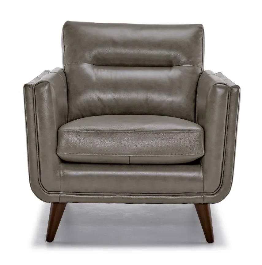 Miguel Leather Chair - Stone