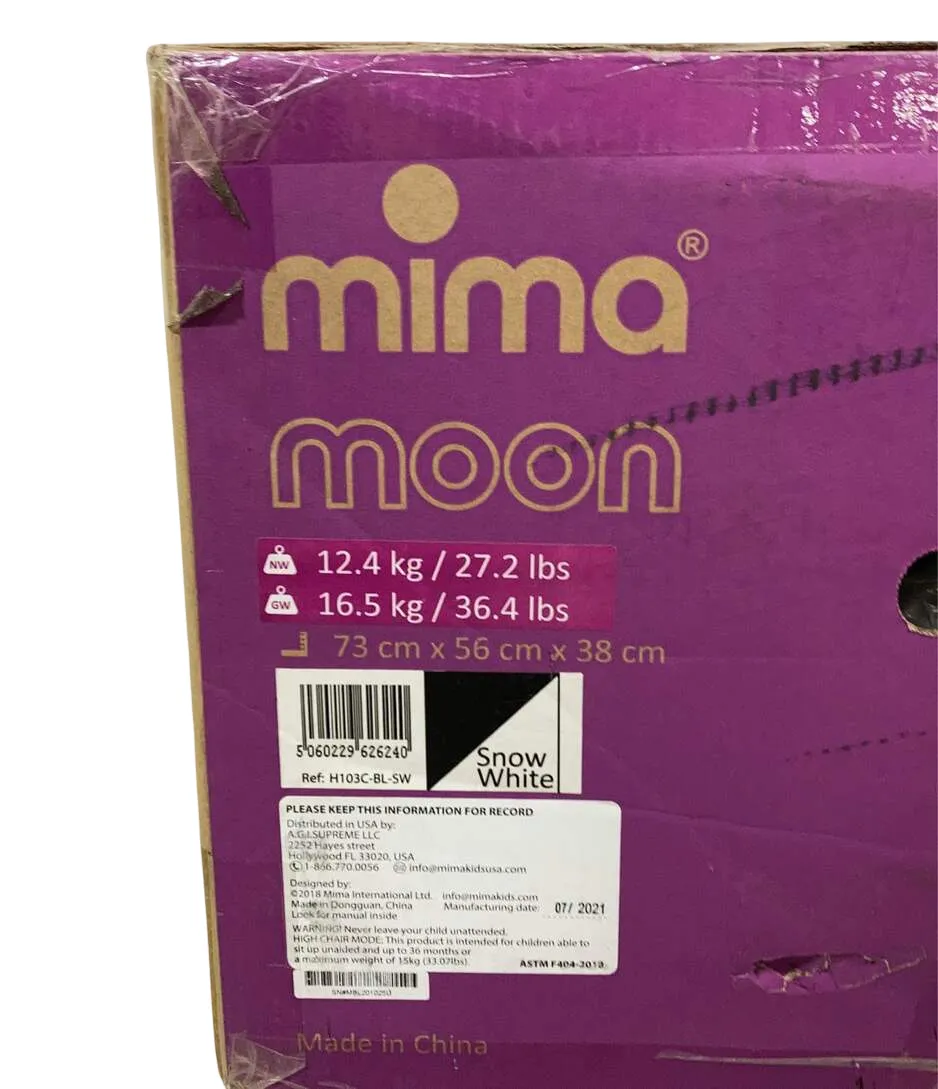 Mima Moon High Chair, 2G, Silver, Snow White