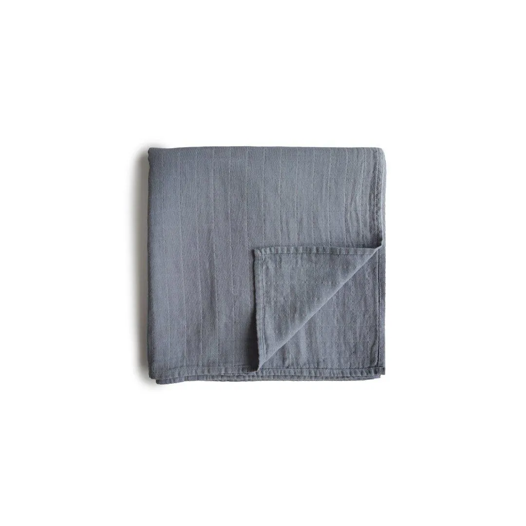 Mushie Organic Muslin Swaddle - Tradewinds