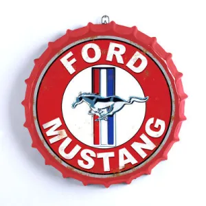 MUSTANG BOTTLE TOP  METAL WALL ART