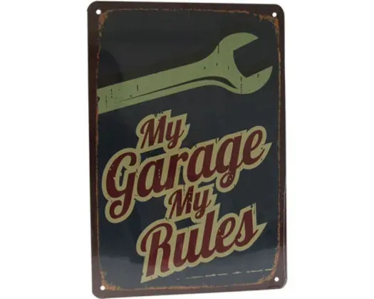 MY GARAGE MY RULES-A4 WALL ART