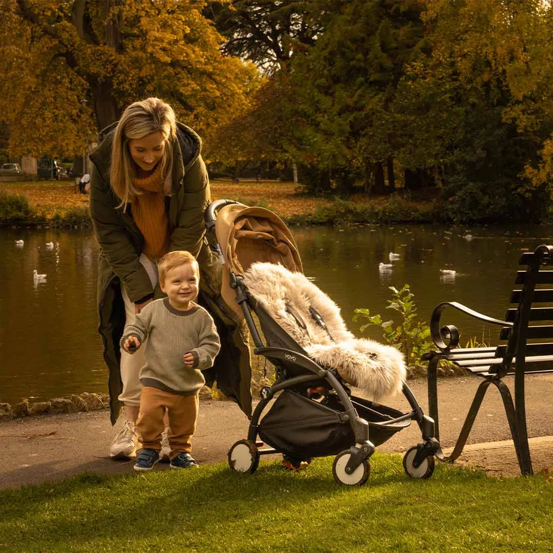 Naturally Sheepskins Deluxe Sheepskin Pram Liner - Taupe