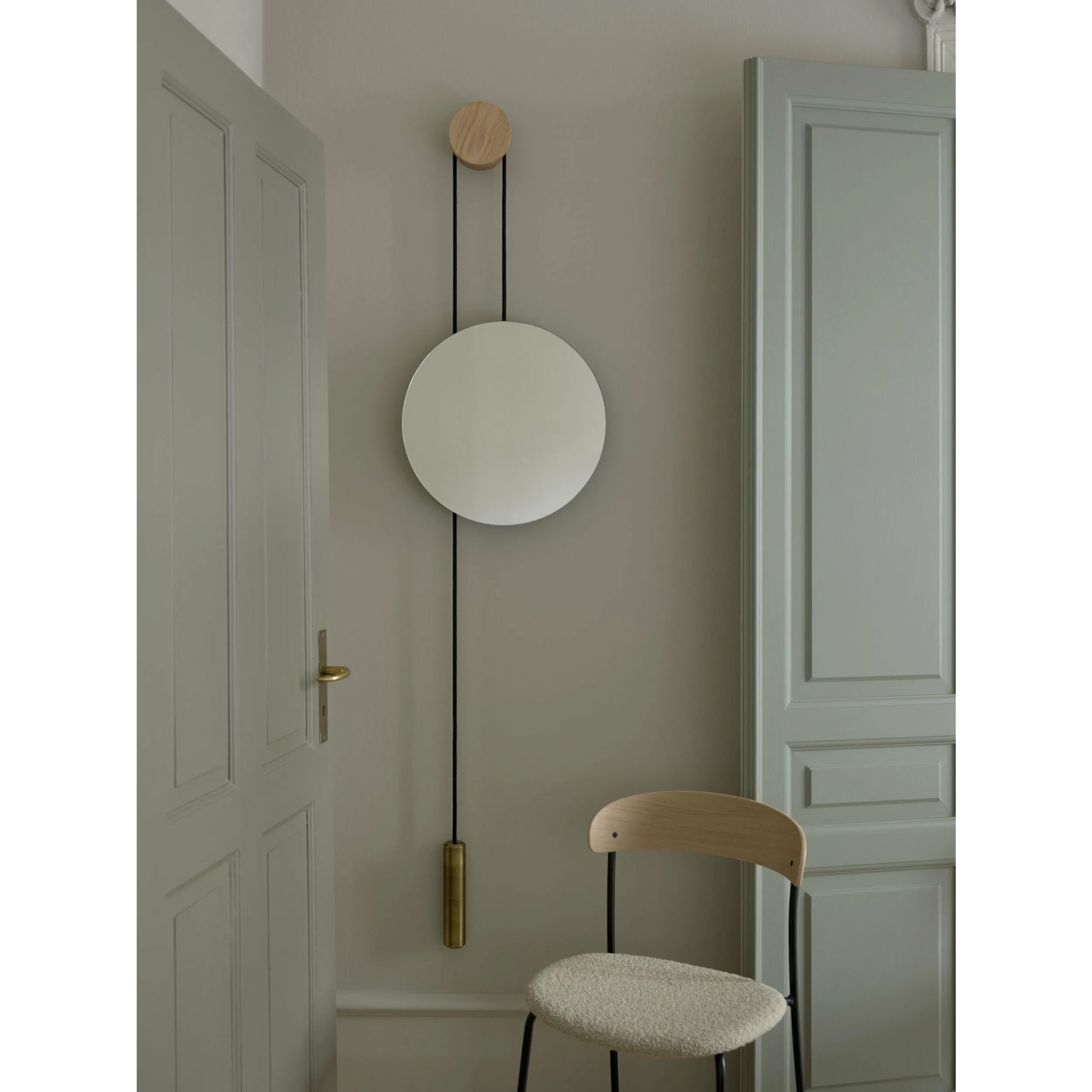 New Works Rise And Shine Wall Mirror, Oak