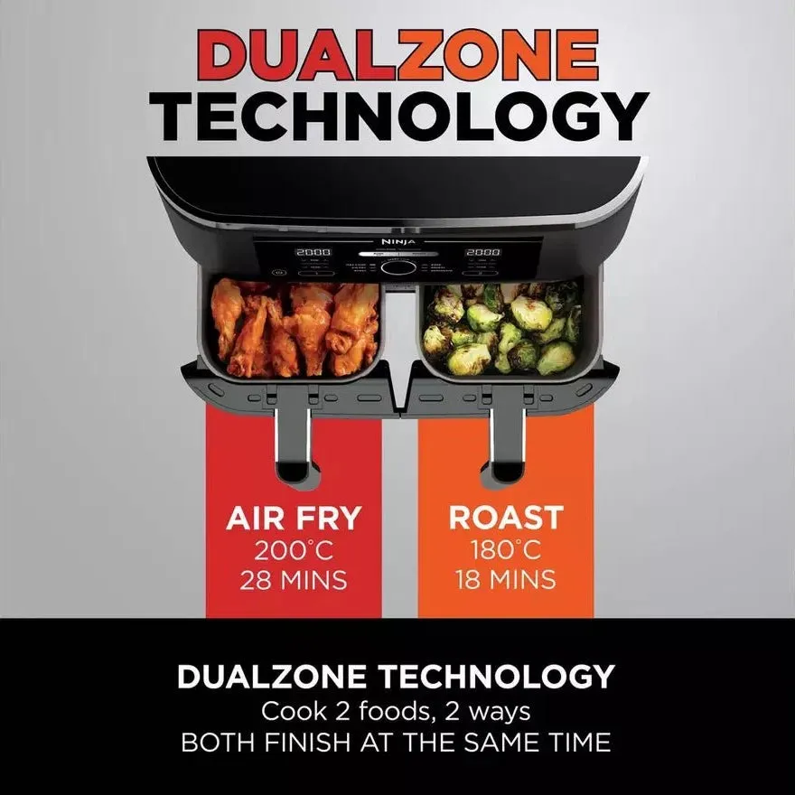 Ninja Foodi 4-in-1 Dual Zone Air Fryer 7.6L | AF200UK