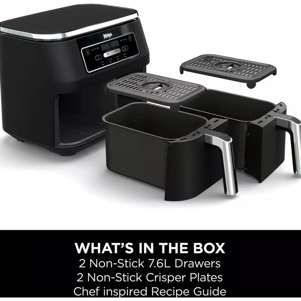 Ninja Foodi 4-in-1 Dual Zone Air Fryer 7.6L | AF200UK