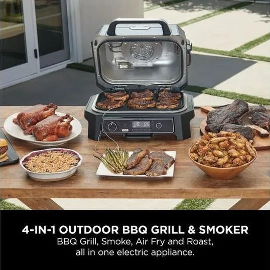 Ninja Woodfire XL Electric Outdoor BBQ Grill & Smoker | OG850UK