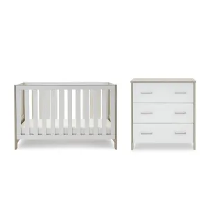 Obaby Nika 2 Piece Room Set - Grey Wash   White