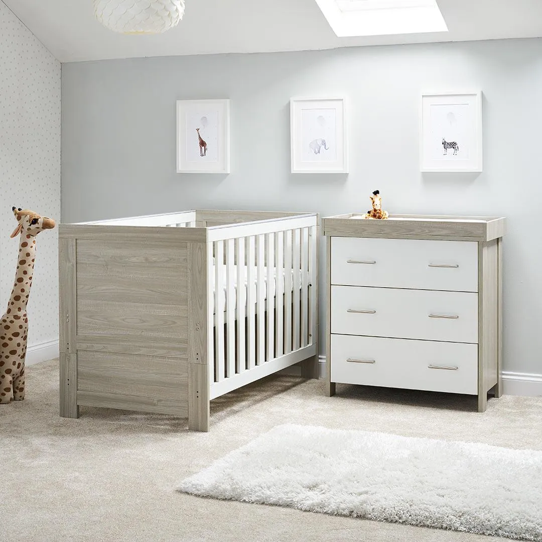 Obaby Nika 2 Piece Room Set - Grey Wash   White