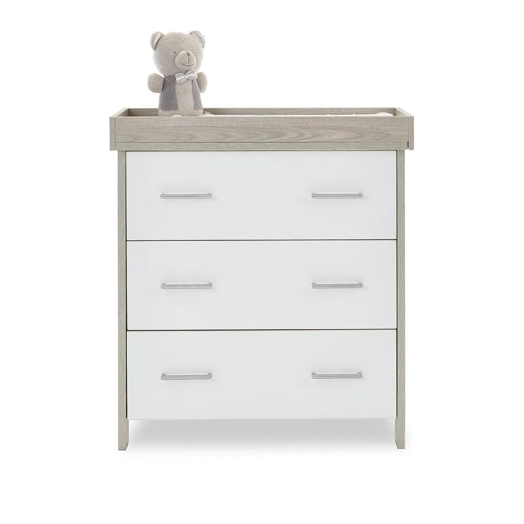 Obaby Nika Changing Unit - Grey Wash   White