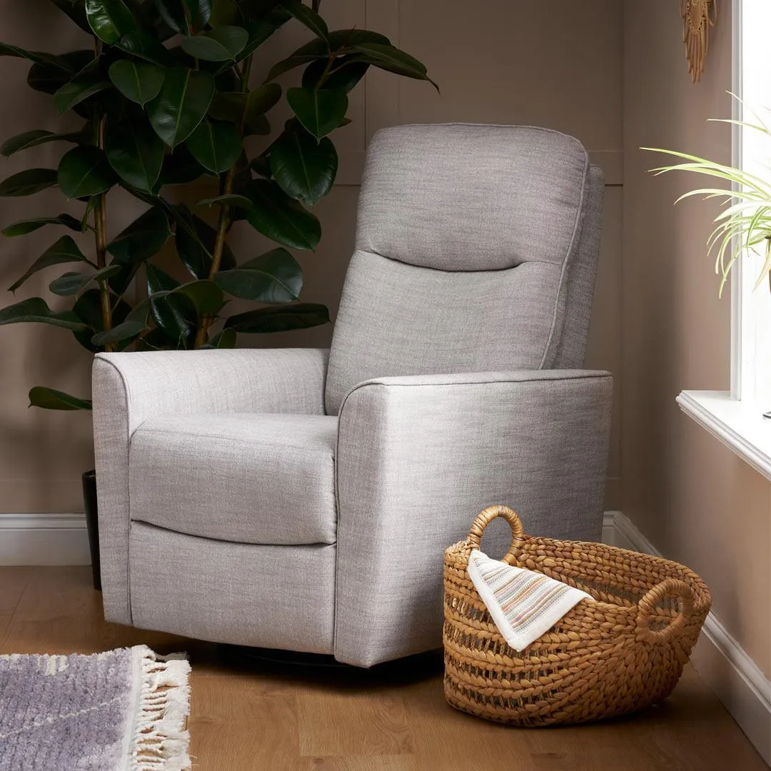 Obaby Savannah Swivel Glider Recliner Chair - Pebble