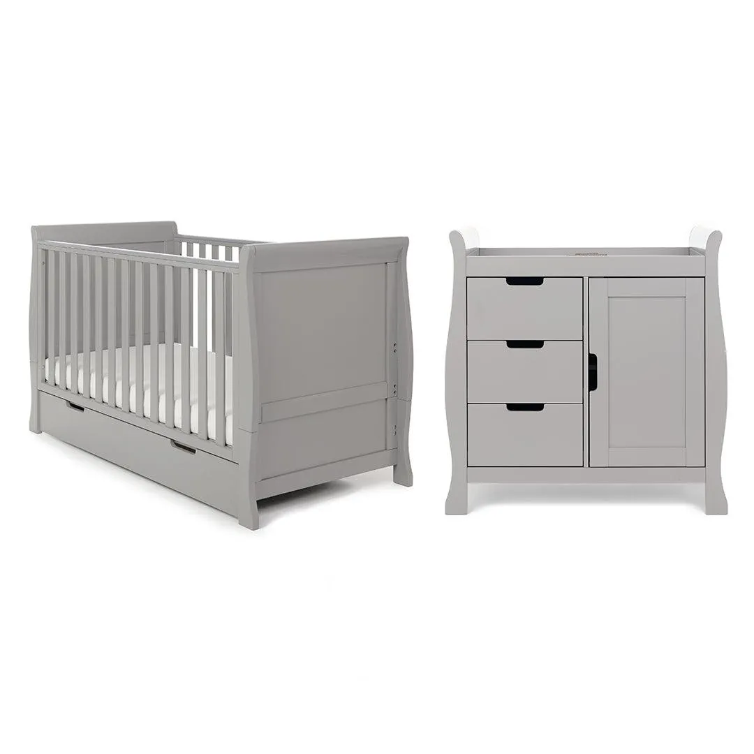 Obaby Stamford Classic 2 Piece Room Set - Warm Grey