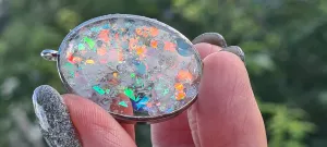 OPAL LOOK PENDANTS-made by me