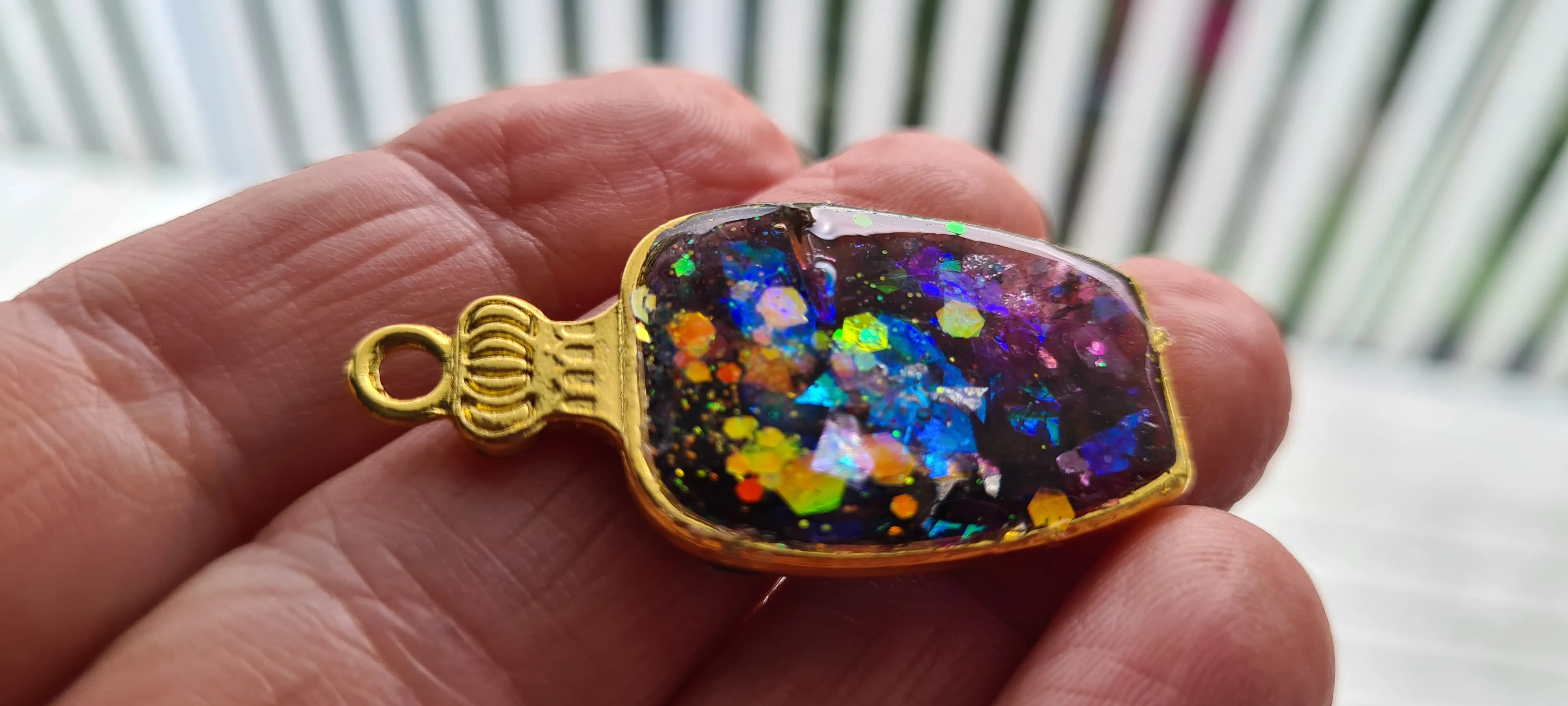 OPAL LOOK PENDANTS-made by me