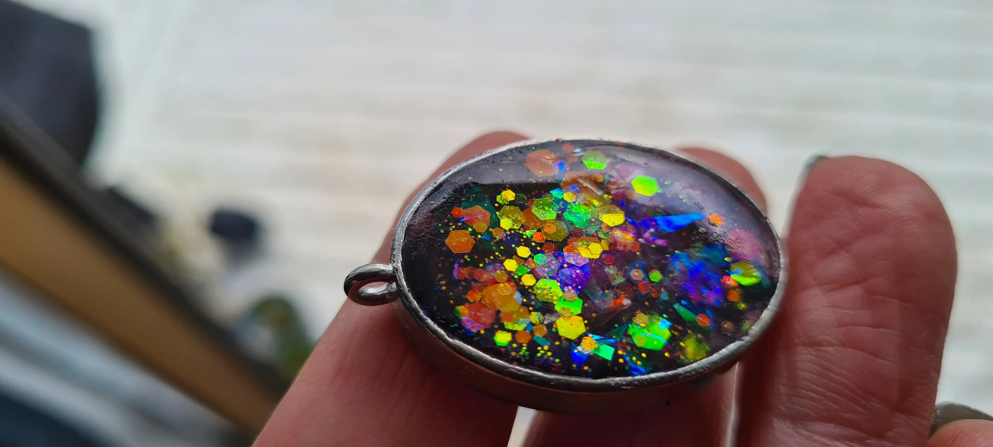 OPAL LOOK PENDANTS-made by me